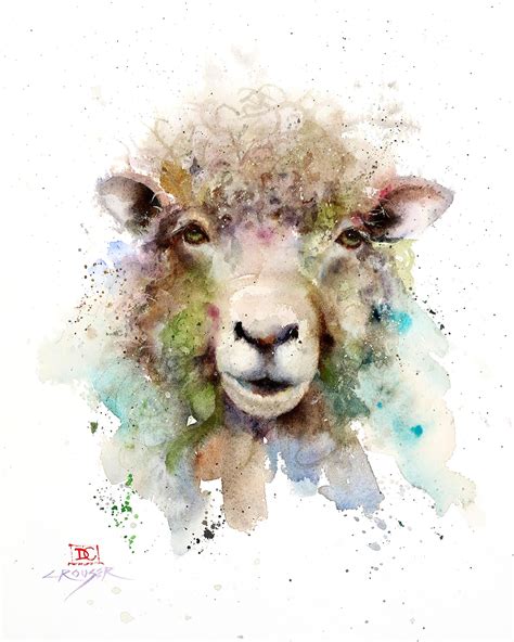 watercolor sheep